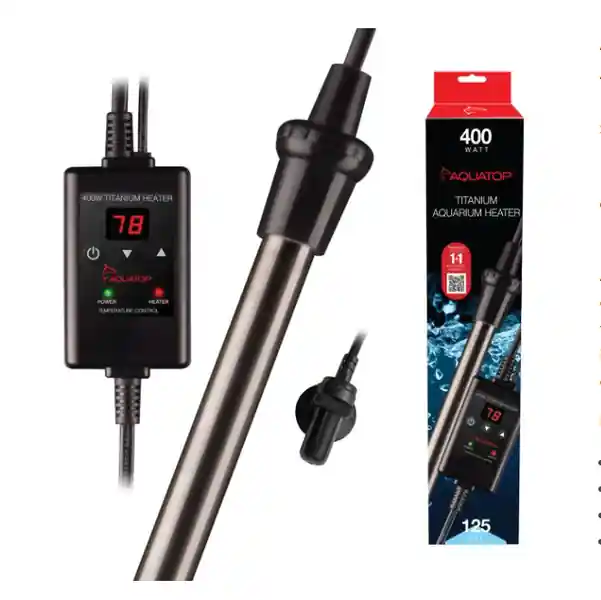 Aquatop Titanium Heater 400 Watt (125 gal) - Central