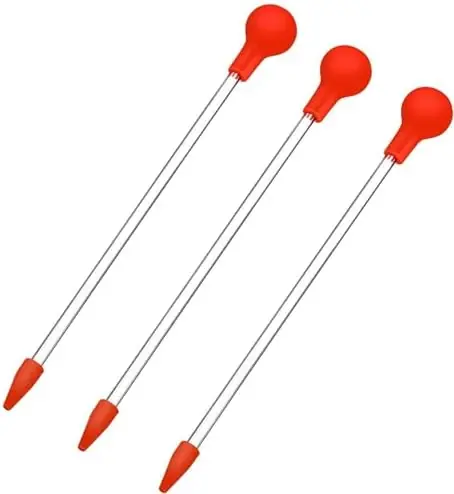 Bubble Magus Coral Feeder Long Syringe Tube Tool – Essential for Target Coral Feeding (3 Units, 46.5cm/18.3 Inch, Red) - BUBBLE-MAGUS