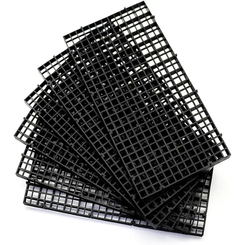 Bubble Magus Black Aquarium Divider Egg Crate | 6-Pack Plastic Grid for Fish Tank Separation, Filter Tray & DIY Aquascaping