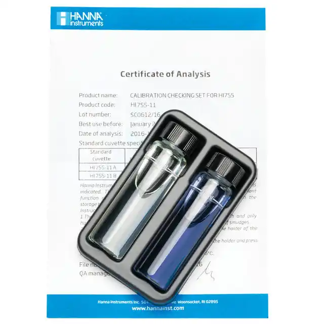 Hanna Instruments HI755-11 / 755-11 | Marine Alkalinity Checker HC Calibration Check Set | Saltwater
