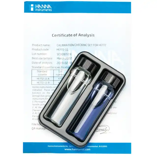 Hanna Instruments HI772-11 / 772-11 | Marine Alkalinity dKH Checker HC Calibration Check Set | Saltwater