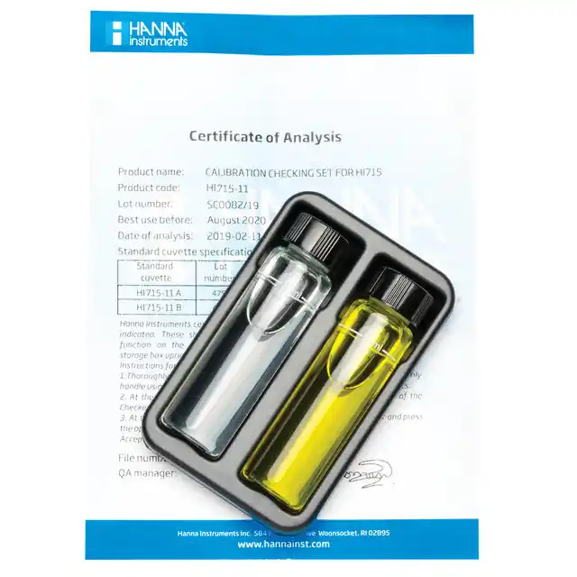 Hanna Instruments HI715-11 / 715-11 | Ammonia Medium Range Checker HC Calibration Check Set | Freshwater & Saltwater