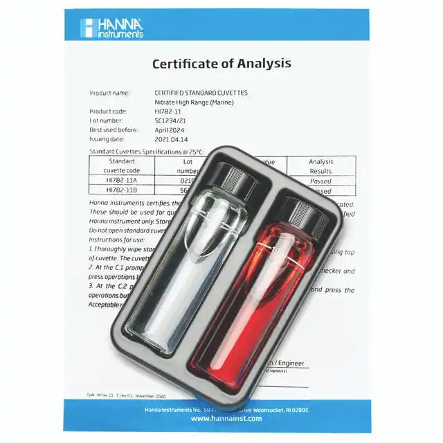 Hanna Instruments HI782-11 / 782-11 | Marine Nitrate High Range Checker HC Calibration Check Set | Saltwater