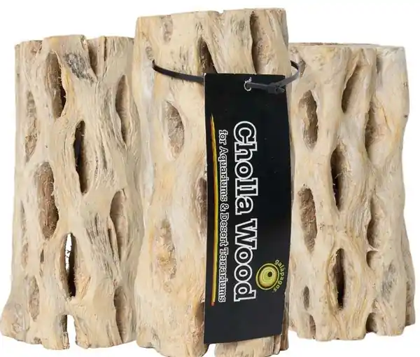 Galapagos Cholla Wood Branches 6" 3-Pack | Aquarium Driftwood for Shrimp, Plecos & Bettas