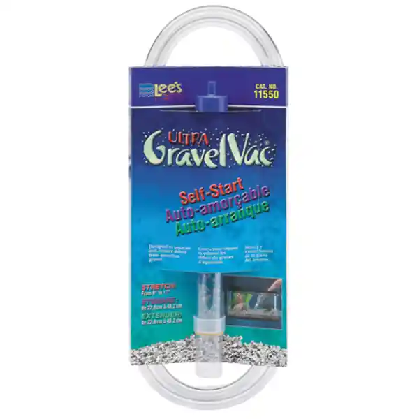 Lee's Stretch Gravel Vacuum 9"–17" | Telescoping Self-Start Aquarium Cleaner