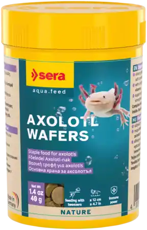 Sera Axolotl Wafers (40g / 1.4 oz) | Soft Sinking Staple Food for Adult Axolotls