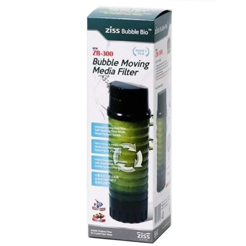 Ziss Bubble Bio ZB-300 | Air-Powered Moving Bed Bio Filter for Aquariums