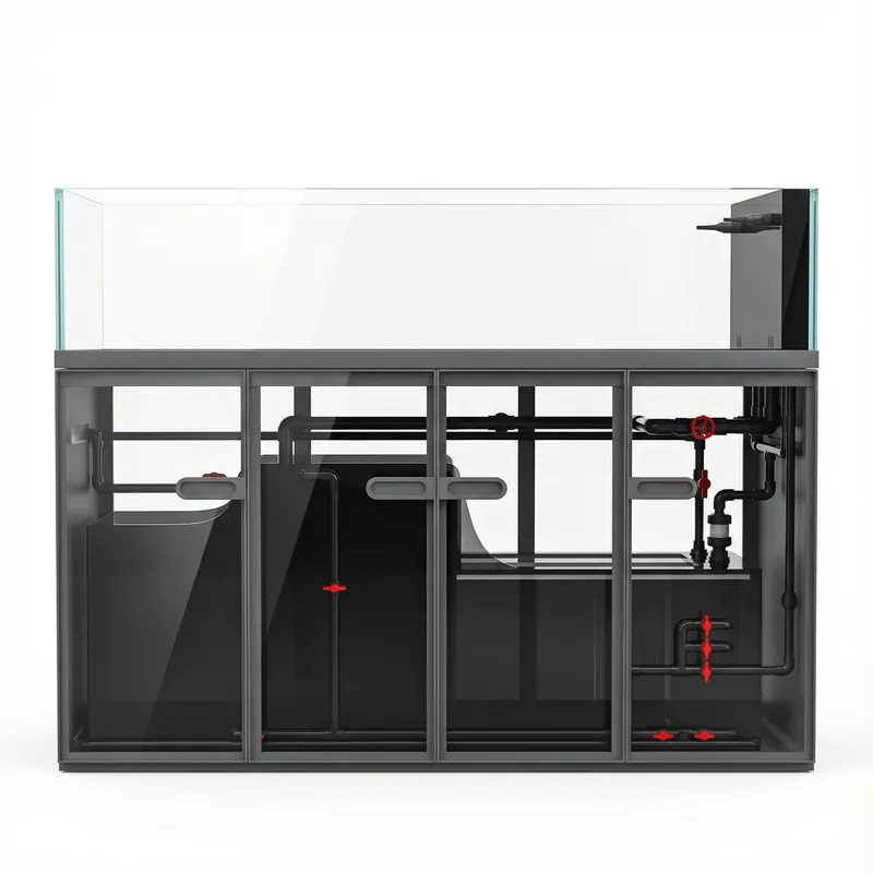 58 Gallon Fish Tank – Ultra Clear Architecture – Grey Crest Series - Yaramira