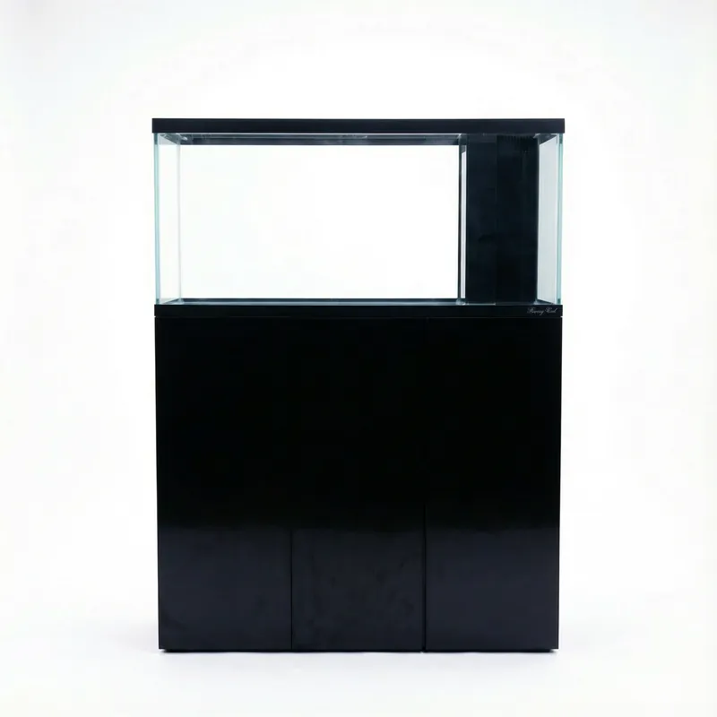 48 Gallon Fish Tank – Ultra-Clear Architecture – Black Dominion Series