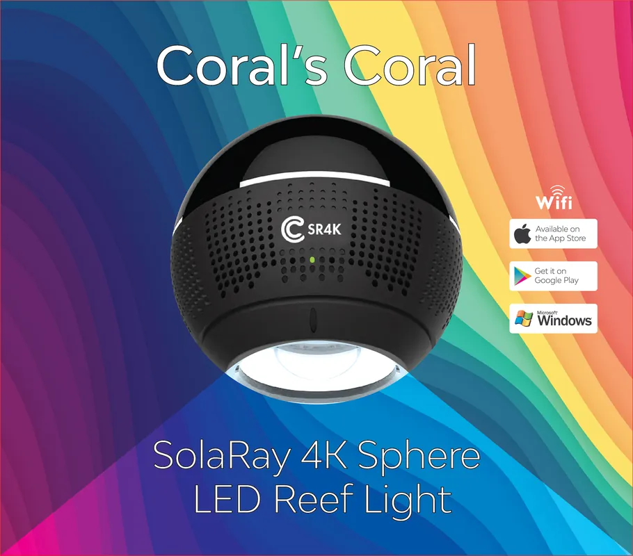 Coral's Coral SolaRay 4k Sphere LED Reef Aquarium Light