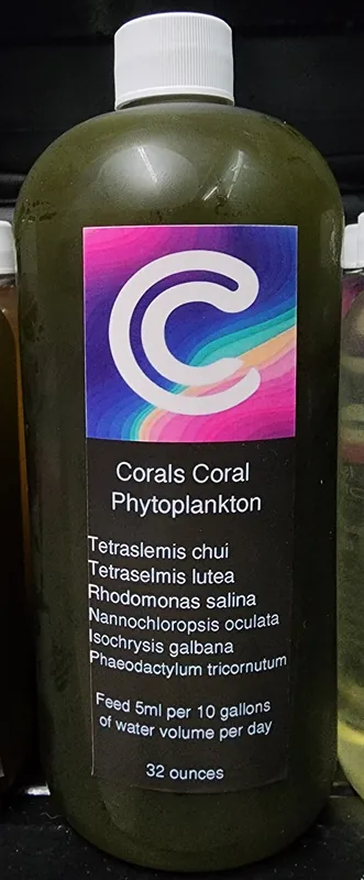 LIVE Rainbow Phytoplankton Blend - 11 Different Phytos for Coral Reef Health, Growth & Color More than just FOOD!