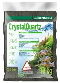 Dennerle Crystal Quartz Gravel Diamond Black, 10 kg - New