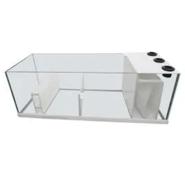 OceanView PRO 48" Rimless Glass Sump - White