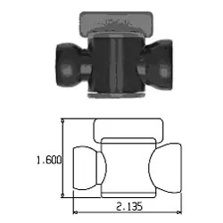 Loc-Line 1/2" Ball Socket In-line Valve